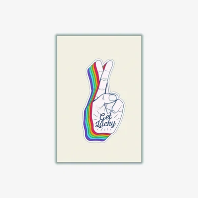 Wolf & Badger Get Lucky!! A4 210 X 297Mm Stanley Print House