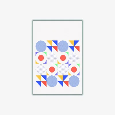 Wolf & Badger Retro Geometric 2 A1 594 X 841Mm Stanley Print House