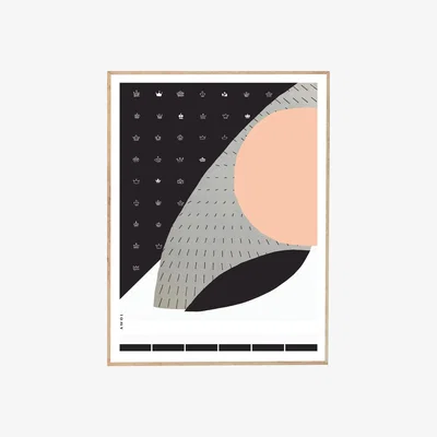 Wolf & Badger Scandi Love: Copenhagen Inspired Abstract Art Print A3 297 X 420Mm Awol