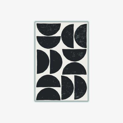 Wolf & Badger Black Minimal Circles #1 A2 420 X 594Mm Stanley Print House