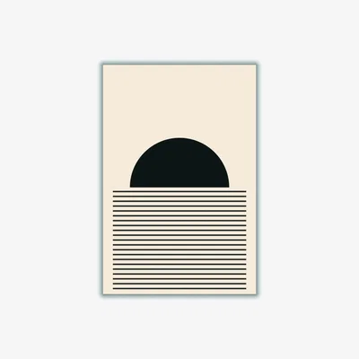 Wolf & Badger Black Geometric Vibes #6 A4 210 X 297Mm Stanley Print House