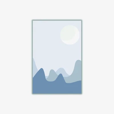 Wolf & Badger Grey Boho Landscape #4 Small Stanley Print House