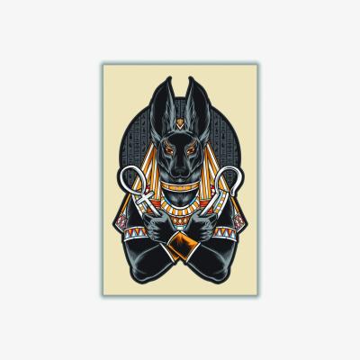 Wolf & Badger Yellow / Orange Lord Of The Dead A4 210 X 297Mm Stanley Print House