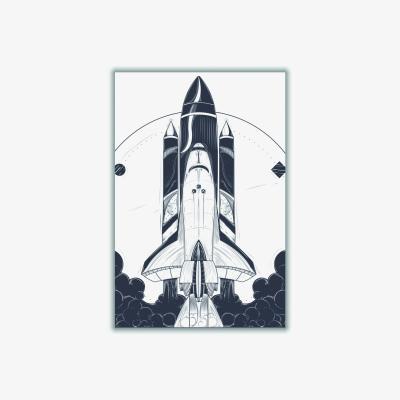 Wolf & Badger Black Blastoff! Medium Stanley Print House