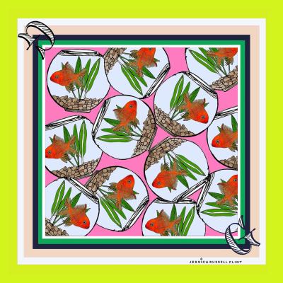 Wolf & Badger Design Print - G For Goldfish Jessica Russell Flint