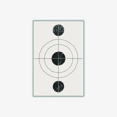 Wolf & Badger Black Minimal Geometric Shapes #3 A2 420 X 594Mm Stanley Print House