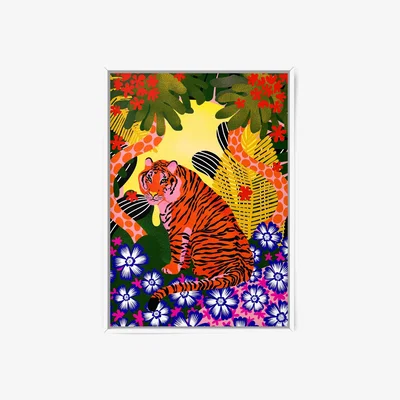 Wolf & Badger Tiger Print A3 297 X 420Mm The Neighbourhood Threat