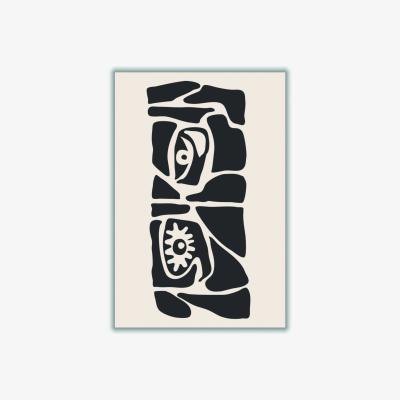 Wolf & Badger Black Abstract Face Series #6 Medium Stanley Print House