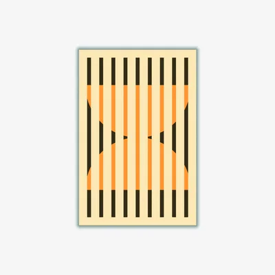 Wolf & Badger Yellow / Orange Faded Geometric #4 Extra Small Stanley Print House