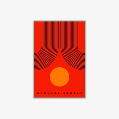 Wolf & Badger Yellow / Orange Bauhaus Design Iiiiii Small Stanley Print House