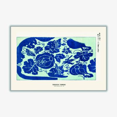 Wolf & Badger Blue Taguchi Tomoki - Original Woodblock Print A4 210 X 297Mm Stanley Print House