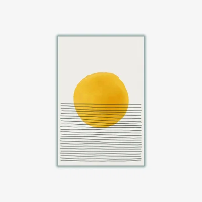 Wolf & Badger Yellow / Orange Abstract Color Vibe #4 A3 297 X 420Mm Stanley Print House