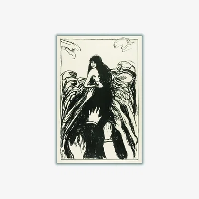 Wolf & Badger Black The Hands 1895 By Edvard Munch A4 210 X 297Mm Stanley Print House