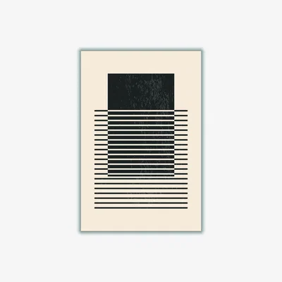 Wolf & Badger Black And White Line Series #4 Medium Stanley Print House