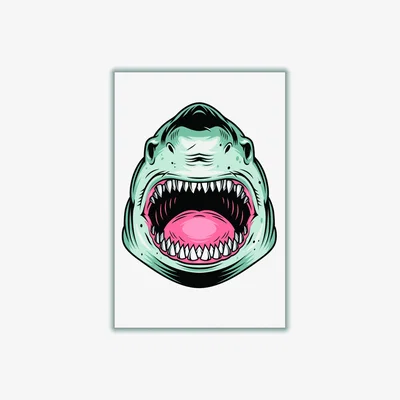 Wolf & Badger Grey Sharkboy5000 A3 297 X 420Mm Stanley Print House