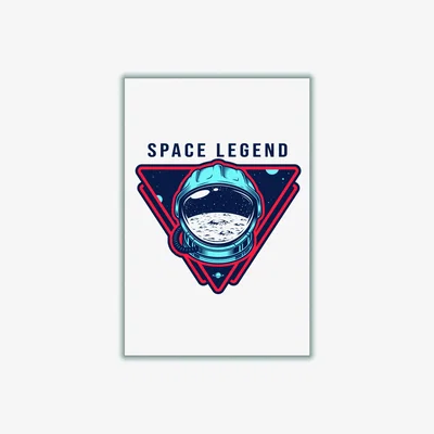 Wolf & Badger Blue Space Legend Medium Stanley Print House