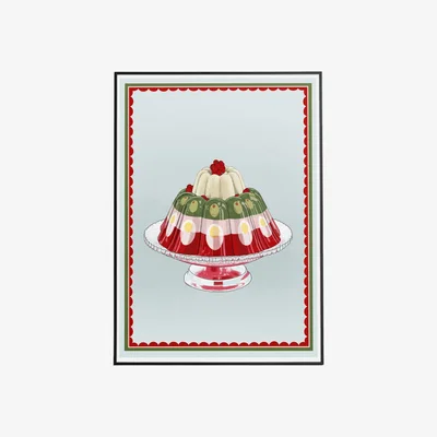 Wolf & Badger Blue / Green / Red Jelly Art Print - L | Abi Overland Jersey