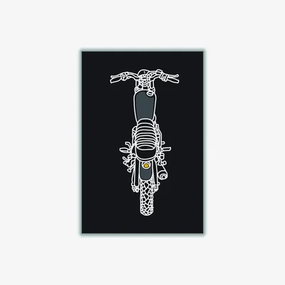 Wolf & Badger Grey Let's Ride! Extra Large Stanley Print House