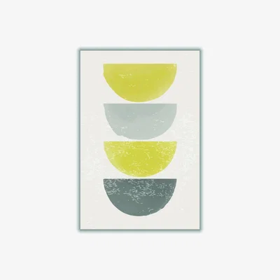 Wolf & Badger Yellow / Orange Watercolor Minimal Set #1 Extra Small Stanley Print House