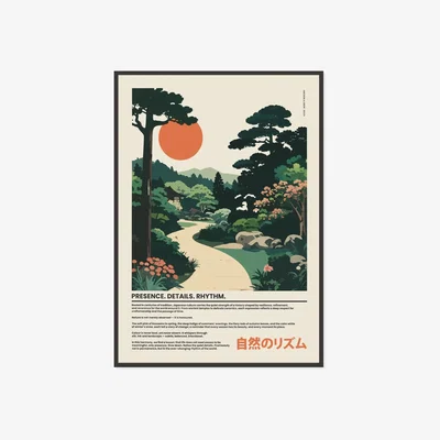 Wolf & Badger One Japan Presence & Rhythm Matte Art Print | A4 | 210 X 297Mm | Anchor & Crew