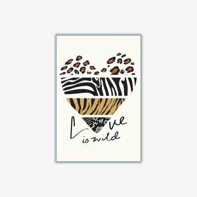 Wolf & Badger Brown Love Is Wild A4 210 X 297Mm Stanley Print House