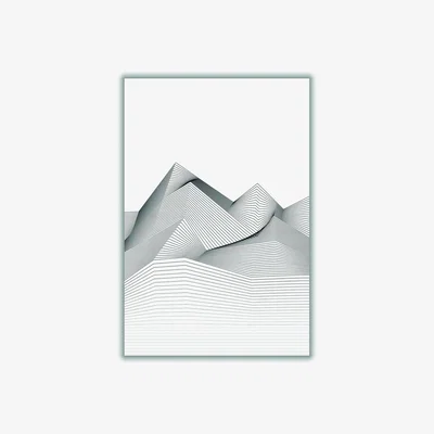 Wolf & Badger Grey Line Mountains Medium Stanley Print House