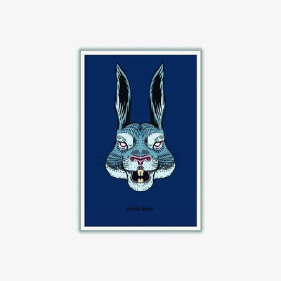 Wolf & Badger Grey The Mad Rabbit A1 594 X 841Mm Stanley Print House