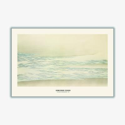 Wolf & Badger Neutrals Kamisaka Sekka - Ocean Waves From Momoyogusa A2 420 X 594Mm Stanley Print House