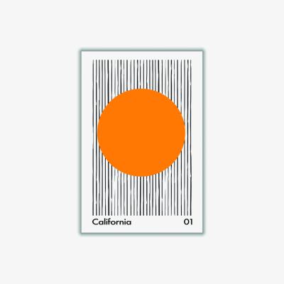 Wolf & Badger Yellow / Orange California 01 Skinny A1 594 X 841Mm Stanley Print House