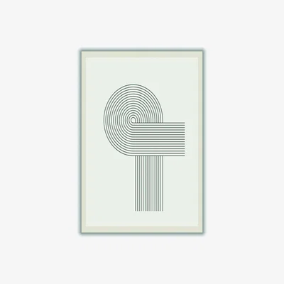 Wolf & Badger Grey Modern Geometric 1 Small Stanley Print House