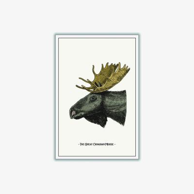 Wolf & Badger Brown The Great Canadian Moose Medium Stanley Print House