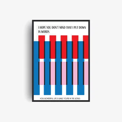 Wolf & Badger Your Song Retro Music Song Lyric Christmas Gift Art Print A2 | A2 | 420 X 594Mm | Fanclub