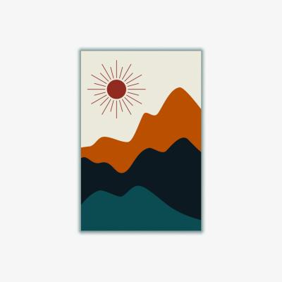 Wolf & Badger Boho Mountain Series #2 A2 420 X 594Mm Stanley Print House