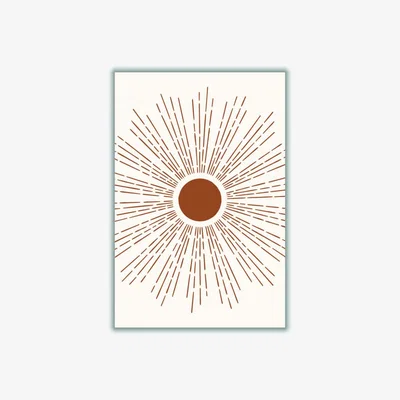 Wolf & Badger Brown Sun 2 A3 297 X 420Mm Stanley Print House