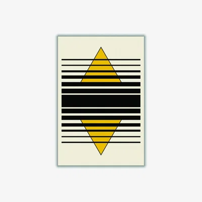 Wolf & Badger Yellow / Orange Geometric Pyramid Xxs Stanley Print House