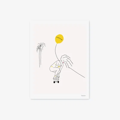 Wolf & Badger Sunshine Art Print 21X30Cm Soumati Studio