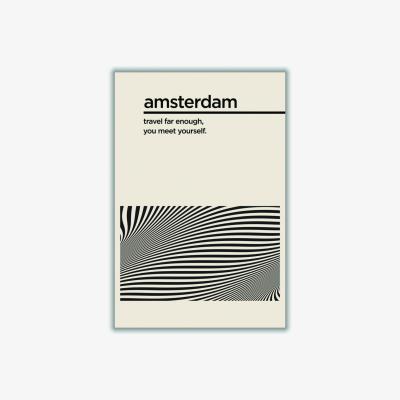 Wolf & Badger Black Amsterdam Travel Ii A2 420 X 594Mm Stanley Print House