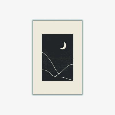 Wolf & Badger Black Minimal Mountains #5 Extra Small Stanley Print House