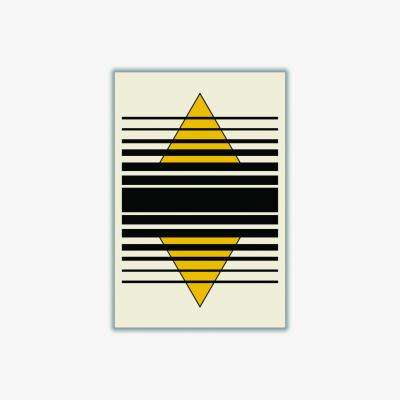 Wolf & Badger Yellow / Orange Geometric Pyramid A2 420 X 594Mm Stanley Print House