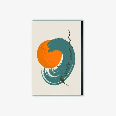 Wolf & Badger Yellow / Orange Sunshine Abstract Swirl A3 297 X 420Mm Stanley Print House