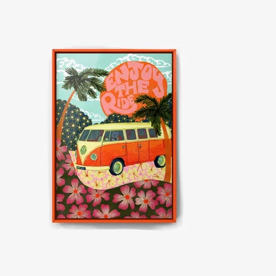 Wolf & Badger 'Enjoy The Ride' Vw Bus Print A3 297 X 420Mm The Neighbourhood Threat
