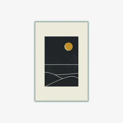 Wolf & Badger Black Minimal Sunset Vibes 4 Xxs Stanley Print House