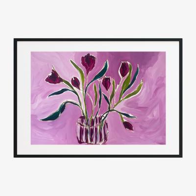 Wolf & Badger Pink / Purple Sweetheart - Abstract Floral Print Jessica Slack Studio