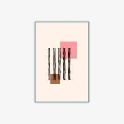 Wolf & Badger Rose Gold Geometric Abstract Shapes Iiii A3 297 X 420Mm Stanley Print House