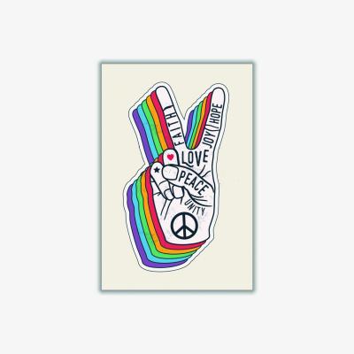 Wolf & Badger Peace And Love!! A2 420 X 594Mm Stanley Print House