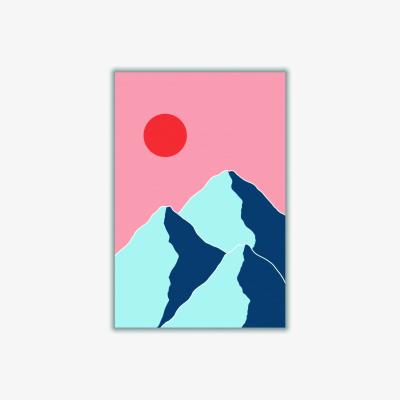 Wolf & Badger Minimal Mountain Tops 2 A1 594 X 841Mm Stanley Print House