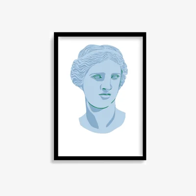 Wolf & Badger The Blue Venus Print | A4 | 210 X 297Mm | Absurde