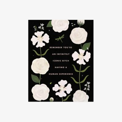 Wolf & Badger Black Iconic Bitch Art Print Eleven By Fourteen Girl W/ Knife