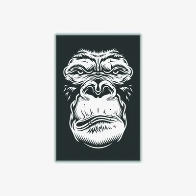 Wolf & Badger Black Close Up Ape A3 297 X 420Mm Stanley Print House