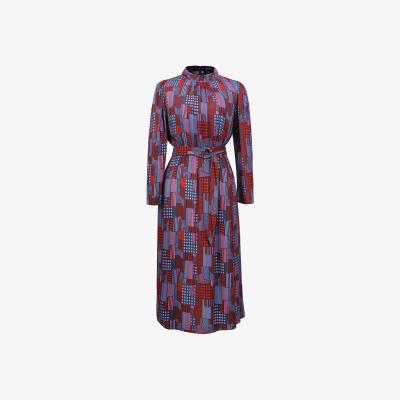 Wolf & Badger Women's Graphic Print Midi Blouse-Dress | Extra Small | Smart and Joy